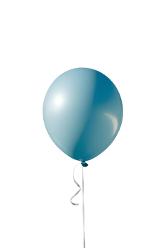 Single Blue Balloon Floating on Transparent Background, Festive Party Decoration for Celebrations, Birthdays, Holidays, or Anniversary Events png