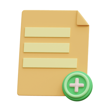 Add File 3D Icon Illustration png