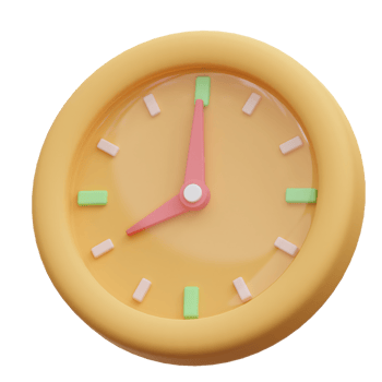 Clock 3D Icon Illustration png