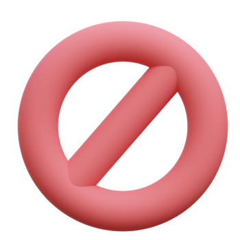 Banned 3D Icon Illustration png