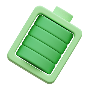 Battery 3D Icon Illustration png