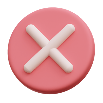 Close 3D Icon Illustration png