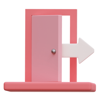 Exit Door 3D Icon Illustration png