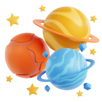 Planets 3D Icon Illustration png