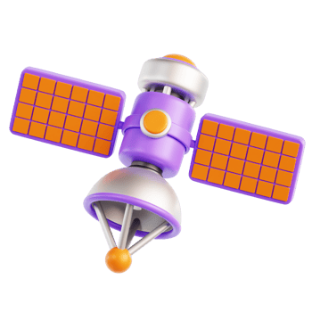 Satellite 3D Icon Illustration png