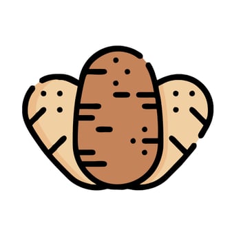 Potato icon illustration vector