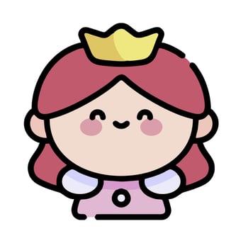 Princess princess icon vector