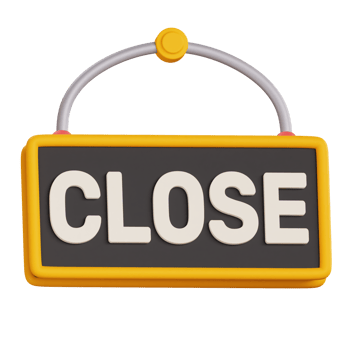 3D Close Sign Icon Illustration png