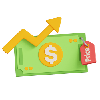 3D Expensive Price Icon Illustration png
