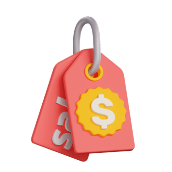 3D Price Tag Icon Illustration png