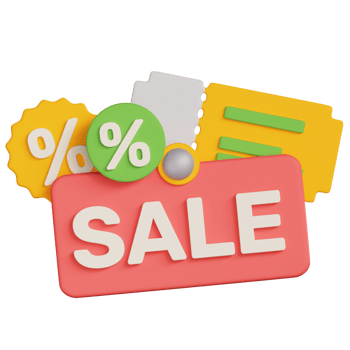 3D Sale Promotion Icon Illustration png