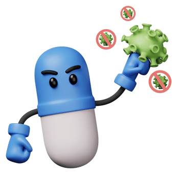 Antibiotics Pill 3D Icon Illustration png