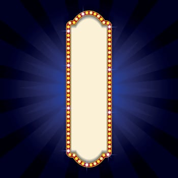 Cinema with blue and white color neon vector
