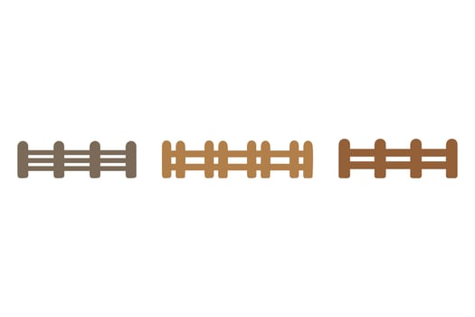 Illustration of Wooden Fences vector