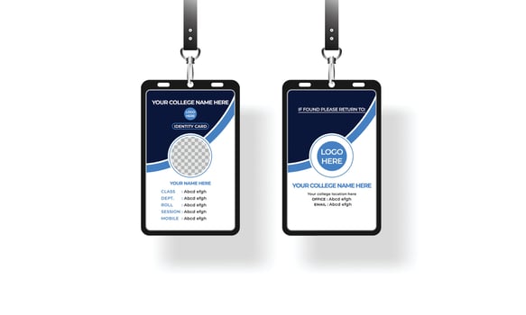 Creative clean and modern Identity card design template. vector