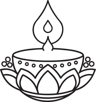 Diwali line art art illustration. Happy Diwali vector