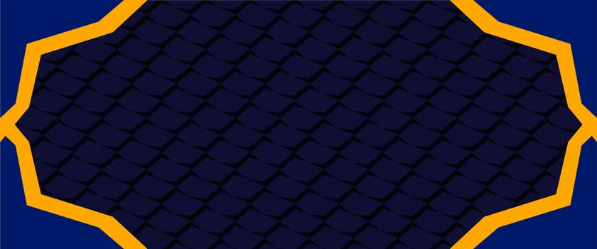A blue and yellow hexagon pattern vector
