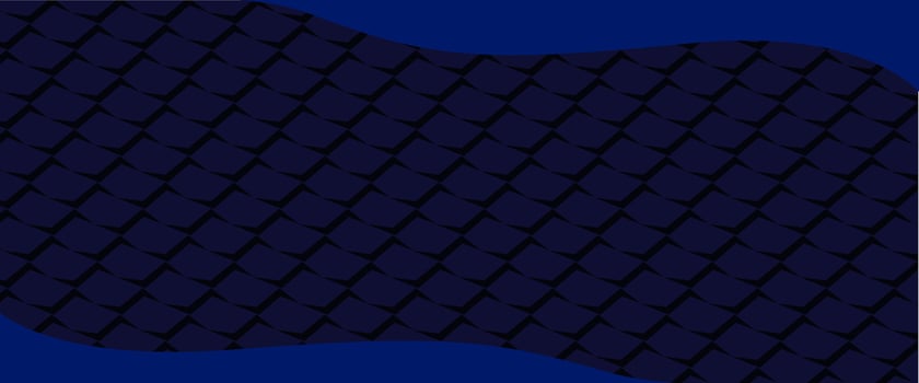 A blue background with a black fish scale pattern vector