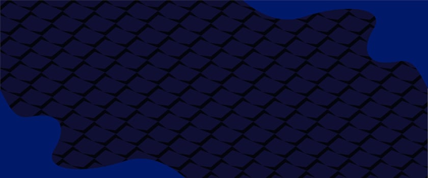 A blue background with a black fish scale pattern vector