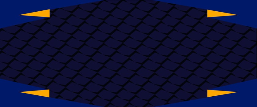 A blue and yellow hexagon pattern with a black background vector