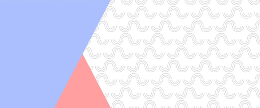 A white and blue background with a pink and blue triangle vector