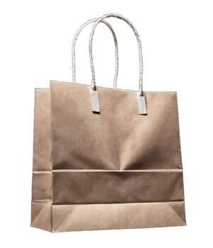 Realistic Paper Bag Template png