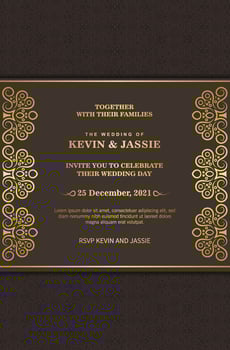 Luxury Invitation card design vintage style vector