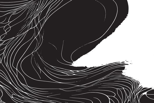 Layered Black Abstract Texture on White Canvas for Monochrome Background Designs vector