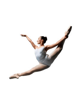 A female ballet dancer in the air png