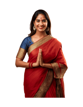 Indian woman in red sari png