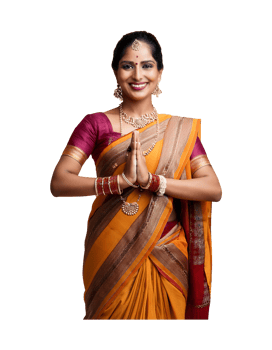 A woman in a sari is smiling png