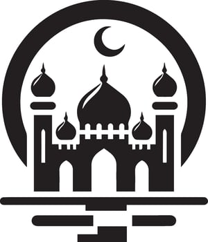 A Islamic mosque icon illustration design vector