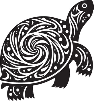 Turtle tattoo design illustration vector