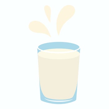 Glass with coffee. illustration in flat style. vector