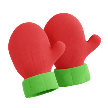 Winter Gloves 3D Icon Illustration png