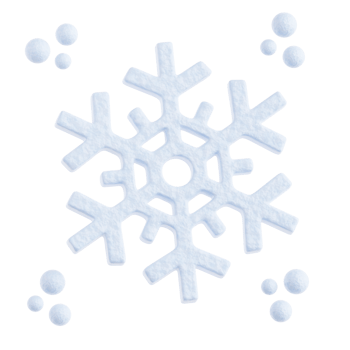 Snowflakes 3D Icon Illustration png