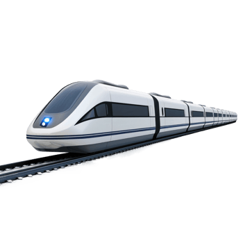3D Maglev Trains isolate on transparency background png