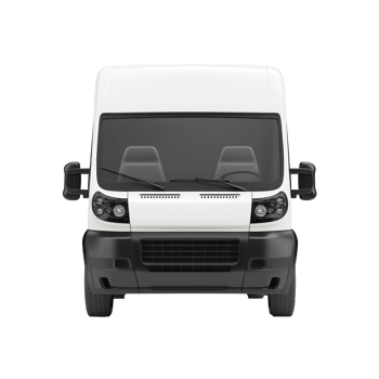3d Minibus front view isolate on transparency background png