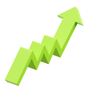 Growth Arrow 3D Illustration png