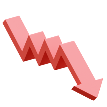 Loss Arrow 3D Illustration png