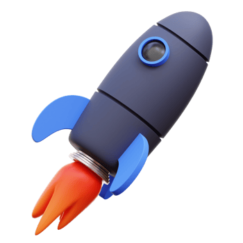 Rocket Launch 3D Illustration png