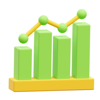 Growth Graph 3D Illustration png