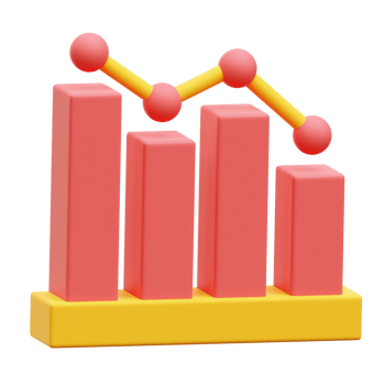 Loss Graph 3D Illustration png
