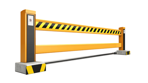 Closed automatic barrier isolate on transparency background png
