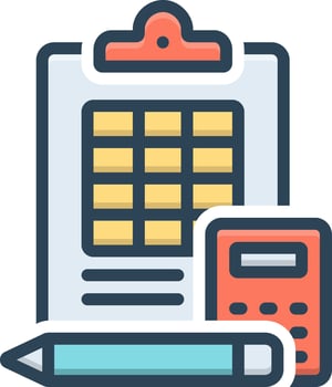 Color icon for accounting vector