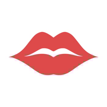 Lips icon isolated illustration. vector