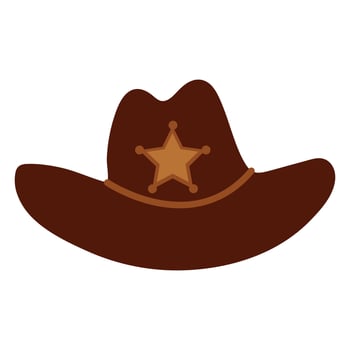 Wild West. Cowboy hat white background, isolate vector