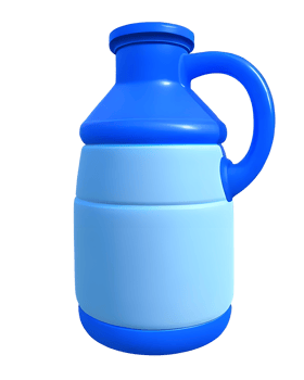 3D Illustration blue teapot png