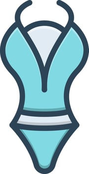 Color icon for swimsuit vector