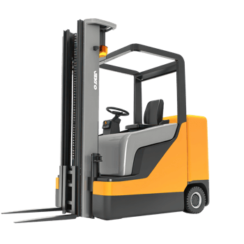 3D Reach Trucks logistic side view isolate on transparency background png